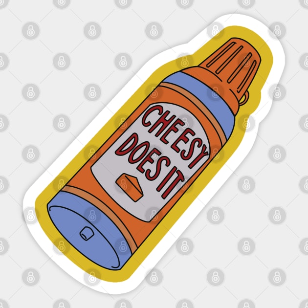 Cheesy Does It Sticker by saintpetty